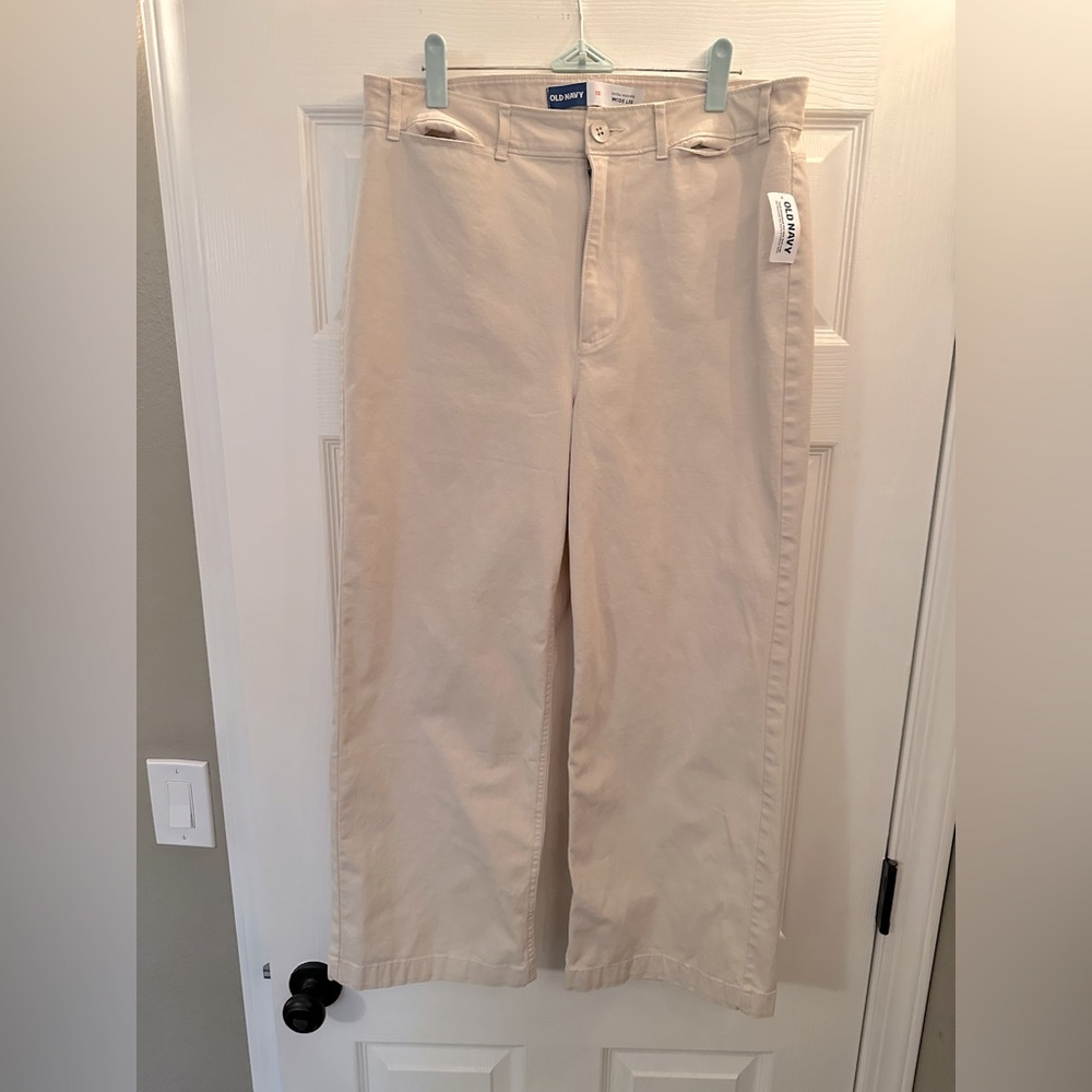 Old Navy High Waist Wide Leg Crop Pants
